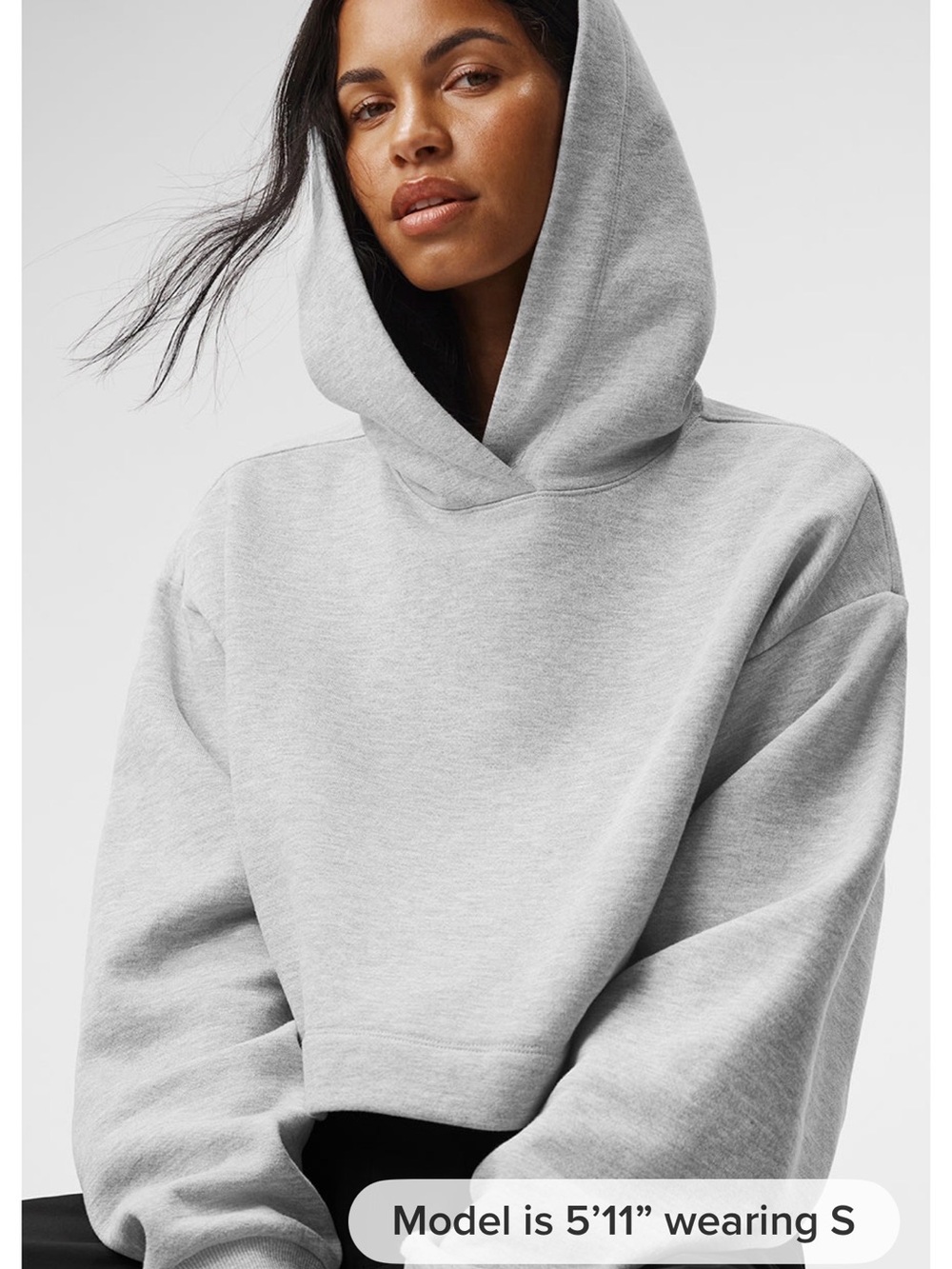 ALO Yoga BAE Plum Cropped Hoodie